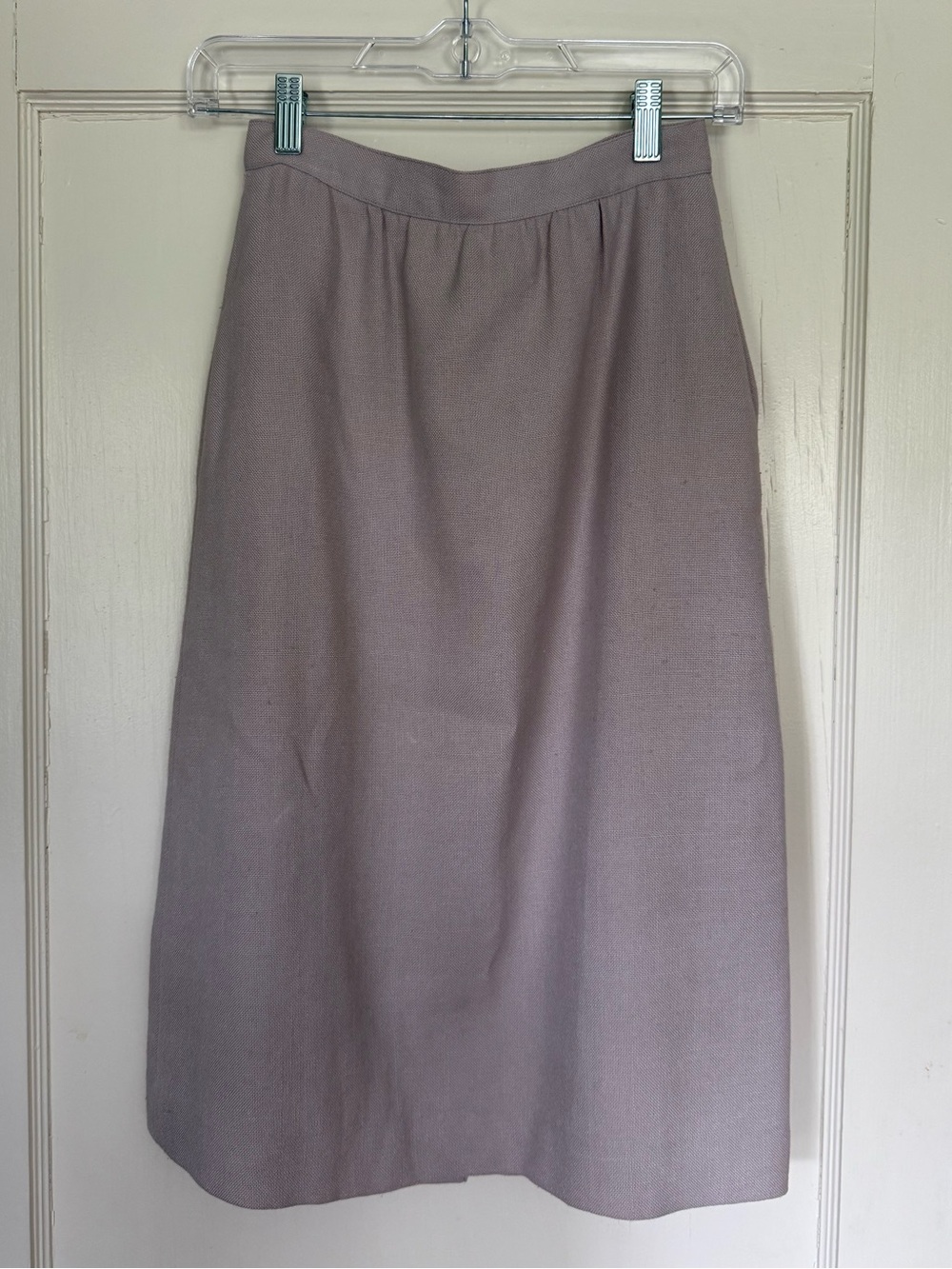 Classic Vintage High-Waist Midi Skirt - Dusty Lavendar